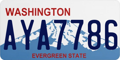WA license plate AYA7786