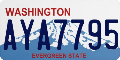 WA license plate AYA7795