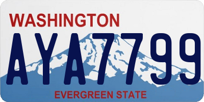 WA license plate AYA7799