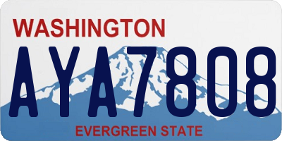 WA license plate AYA7808