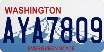 WA license plate AYA7809