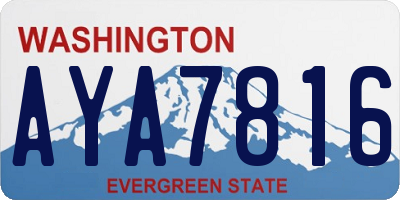 WA license plate AYA7816