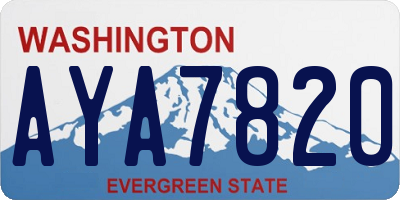 WA license plate AYA7820