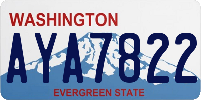 WA license plate AYA7822