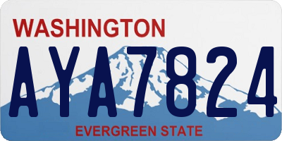 WA license plate AYA7824