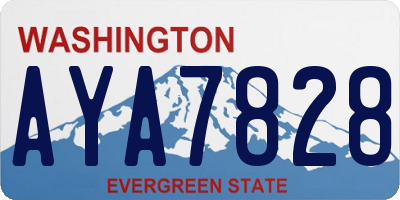 WA license plate AYA7828
