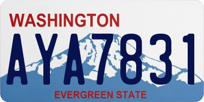 WA license plate AYA7831