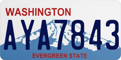 WA license plate AYA7843