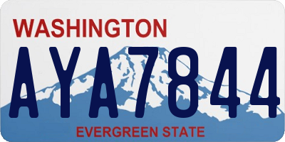 WA license plate AYA7844
