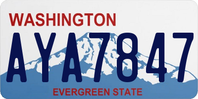 WA license plate AYA7847