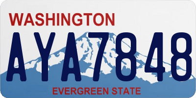 WA license plate AYA7848