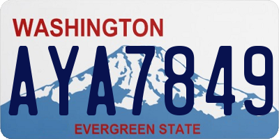 WA license plate AYA7849