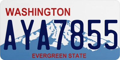 WA license plate AYA7855