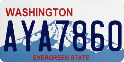 WA license plate AYA7860
