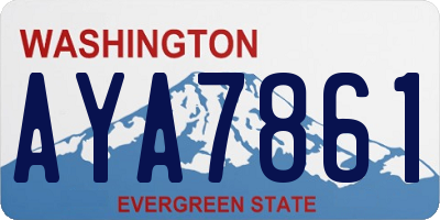 WA license plate AYA7861