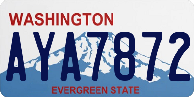 WA license plate AYA7872