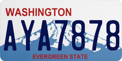 WA license plate AYA7878
