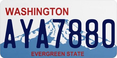 WA license plate AYA7880