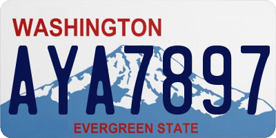 WA license plate AYA7897