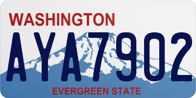 WA license plate AYA7902