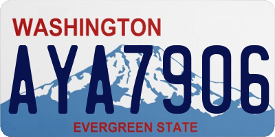 WA license plate AYA7906