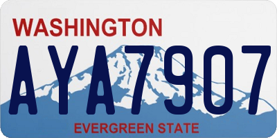 WA license plate AYA7907
