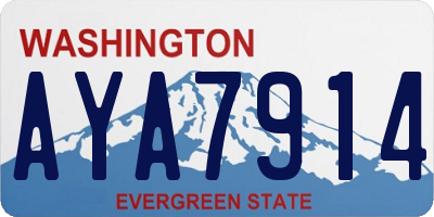 WA license plate AYA7914