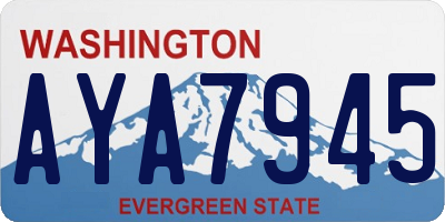 WA license plate AYA7945
