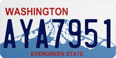 WA license plate AYA7951