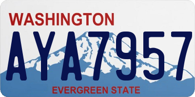 WA license plate AYA7957