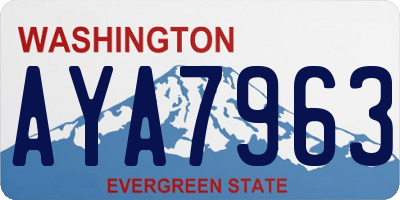 WA license plate AYA7963