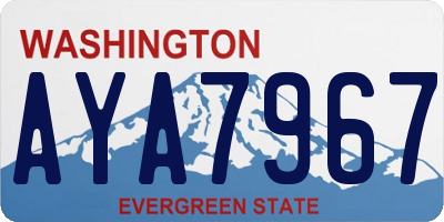 WA license plate AYA7967
