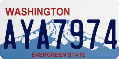 WA license plate AYA7974