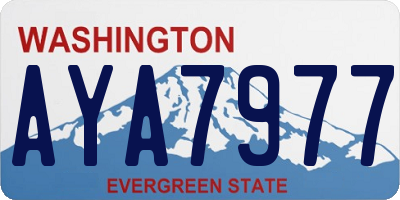 WA license plate AYA7977