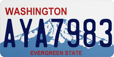 WA license plate AYA7983