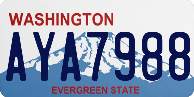 WA license plate AYA7988