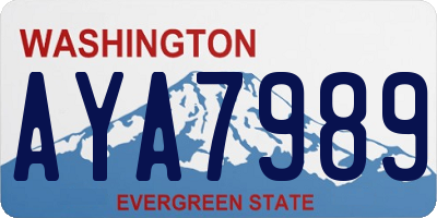 WA license plate AYA7989