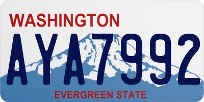 WA license plate AYA7992