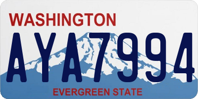 WA license plate AYA7994