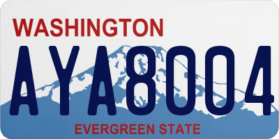 WA license plate AYA8004