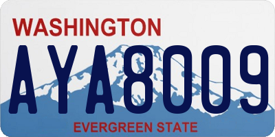 WA license plate AYA8009
