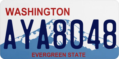 WA license plate AYA8048