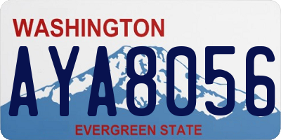 WA license plate AYA8056