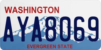 WA license plate AYA8069