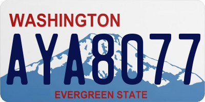WA license plate AYA8077