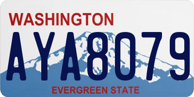 WA license plate AYA8079