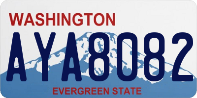 WA license plate AYA8082