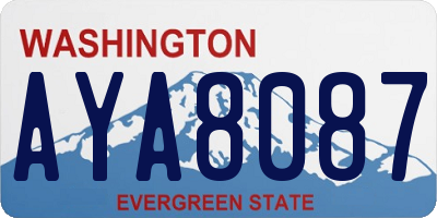 WA license plate AYA8087