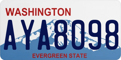 WA license plate AYA8098