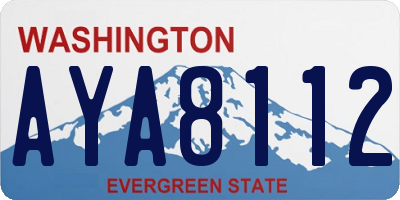 WA license plate AYA8112